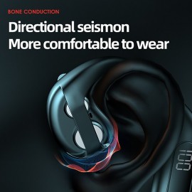 Bone Conduction Earphone bluetooth V5.3 Low Latency 13mm Dynamic Driver HiFi Stereo 200mAh LED Battery Display IPX6 Waterproof Outdoors Sports Earhooks Headset
