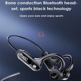 Bone Conduction Headphones Bluetooth 5.3 Wireless Ear Hook Headset IPX5 Waterproof Sport Earphones Lightweight Earbuds With Mic
