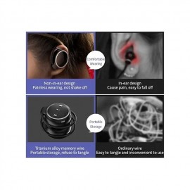 Wireless Bluetooth Headset Flexible Ear Cover Headphone Stereo Earphone Support TF Card MP3 Player Over Ear Headset

