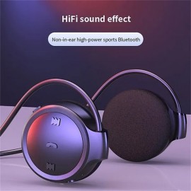 Wireless Bluetooth Headset Flexible Ear Cover Headphone Stereo Earphone Support TF Card MP3 Player Over Ear Headset
