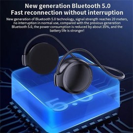 Wireless Bluetooth Headset Flexible Ear Cover Headphone Stereo Earphone Support TF Card MP3 Player Over Ear Headset
