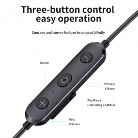 LANGSDOM L5Max neck-mounted sports Bluetooth headset listening to songs semi-in-ear ultra-long battery life noise reduction
