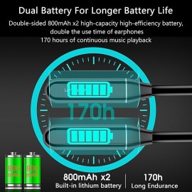 LANGSDOM L5Max neck-mounted sports Bluetooth headset listening to songs semi-in-ear ultra-long battery life noise reduction
