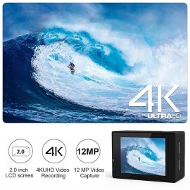 4K Ultra HD Action Camera 4K/30fps WiFi 2 inch 170D Underwater Waterproof Helmet Video Recording Sport Cameras Outdoor Camcorders
