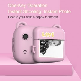 Kids Instant Printing Camera Mini Digital Camera With HD Video Recording Dual Lens Thermal Photo Paper Christmas Gift Boys Girls
