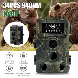 36MP 1080P PR3000 Trail Camera With Night Vision Motion Activated 0.2S Trigger Time Waterproof Outdoor Wildlife Hunting Camera
