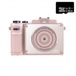 Vlogging Camera 4K 48MP Digital Camera with WiFi Free 32G TF Card & Hand Strap Auto Focus & Anti-Shake Built-in 7 Color Filters Face Detect 3'' IPS Screen 140Wide Angle 18X Digital Zoom

