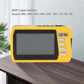4K30FPS Waterproof Camera 56MP Underwater Cameras UHD Video Recorder Selfie IPS Dual Screens(3/2) 10FT Waterproof Digital Camera for Snorkeling on Vacation 1700mAh
