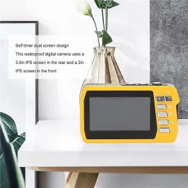 4K30FPS Waterproof Camera 56MP Underwater Cameras UHD Video Recorder Selfie IPS Dual Screens(3/2) 10FT Waterproof Digital Camera for Snorkeling on Vacation 1700mAh
