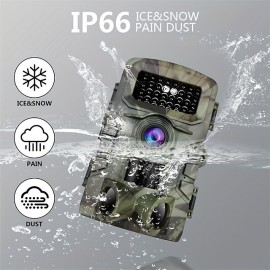 Outdoor Hunting Camera 2.7K HD 2.0 Inch Screen Wide-angle IP66 Waterproof Camera With Infrared Night Vision Used For Animal Monitoring And Garden Guarding (Battery Not Included)
