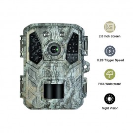 Outdoor 36MP Trail Camera 2k 120 Detection Range IP65 Waterproof No Glow Night Vision Wildlife Monitoring Trap Game Cam
