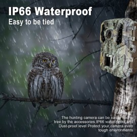 Outdoor 36MP Trail Camera 2k 120 Detection Range IP65 Waterproof No Glow Night Vision Wildlife Monitoring Trap Game Cam
