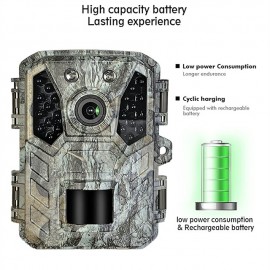 Outdoor 36MP Trail Camera 2k 120 Detection Range IP65 Waterproof No Glow Night Vision Wildlife Monitoring Trap Game Cam
