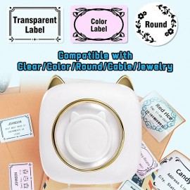 Mini Portable Printer Thermal Printing Sticker Wireless Inkless Mini Pocket Printer Self-adhesive Label Printer Photo Printer
