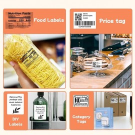 Mini Portable Printer Thermal Printing Sticker Wireless Inkless Mini Pocket Printer Self-adhesive Label Printer Photo Printer
