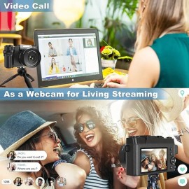 Digital Camera 4K 56MP 3.0Inch Screen Vlogging Camera Supports 16x Digital Zoom And Autofocus Portable Cameras With For Beginner
