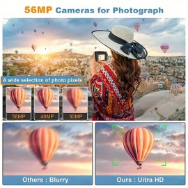 Digital Camera 4K 56MP 3.0Inch Screen Vlogging Camera Supports 16x Digital Zoom And Autofocus Portable Cameras With For Beginner
