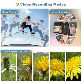 Digital Camera 4K 56MP 3.0Inch Screen Vlogging Camera Supports 16x Digital Zoom And Autofocus Portable Cameras With For Beginner
