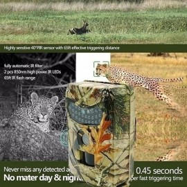 Upgraded version New Wild Camera Photo-Traps 12MP 1080P Motion Triggered Hunting Wildcamera Trap IP66 Waterproof Outdoor Night Vision Trail Camera
