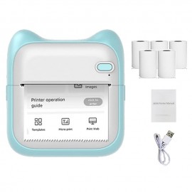 Mini Photo Printer For IPhone/Android 1000mAh Portable Thermal Photo Printer For Gift Study Notes Work Children Photo Picture Memo with 5 Rolls Sticker
