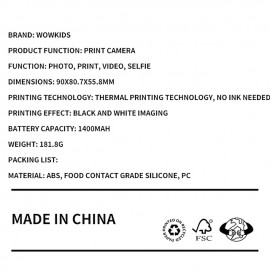 Kids Instant Print Camera Thermal Printing Camera for Children 1080P HD Video Digital Photo Camera Toys Boy Girls Birthday Gift
