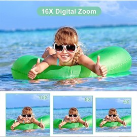 Digital Camera 1080P 44MP Vlogging Camera with LCD Screen 16X Zoom Compact Portable Mini Rechargeable Camera Gifts for Students Teens Adults Girls Boys
