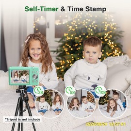 Digital Camera 1080P 44MP Vlogging Camera with LCD Screen 16X Zoom Compact Portable Mini Rechargeable Camera Gifts for Students Teens Adults Girls Boys
