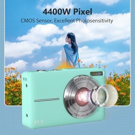 Digital Camera 1080P 44MP Vlogging Camera with LCD Screen 16X Zoom Compact Portable Mini Rechargeable Camera Gifts for Students Teens Adults Girls Boys
