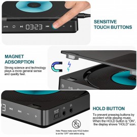 CD Player Portable Rechargeable 1800mAh Battery Touch Button CD Disc Walkman with Double Earphones Jacks & Two Headphones Memory Function Anti-Skip Protection Digital Display with AUX Cable
