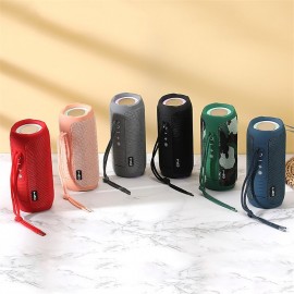 T&G227 Portable Bluetooth Speaker Wireless Bass With LED Color Light, Subwoofer Outdoor Waterproof Column Boombox Stereo Music FM
