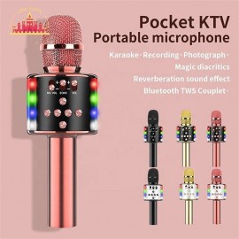 Microphone For Home K Song Mobile Phone Universal Universal K Song Artifact Wireless Wireless Microphone Audio Integrated

