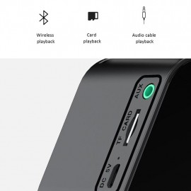 LED Dual Alarm Clock Wireless FM Radio Dimmer Phone Holder With Speaker Bluetooth 5.0 Mirror Clock Home Office Phone Supplies
