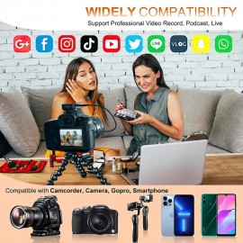 Wireless Lavalier Microphone For Dslr Camera Camcorder Smartphone And Tablet For Youtube Gift For Birthday/Easter/President's Day/Boy/Girlfriends
