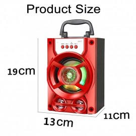 Bluetooth 5.1v Portable PA Speaker With/without Microphone Color Changing LED Light Rechargeable Karaoke Machine Supports TF Card/USB FM , Perfect for Party
