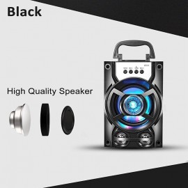 Bluetooth 5.1v Portable PA Speaker With/without Microphone Color Changing LED Light Rechargeable Karaoke Machine Supports TF Card/USB FM , Perfect for Party
