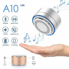 A10 Wireless Bluetooth Speaker Small Steel Gun Subwoofer Portable Mini Gift Card  U Disk TF Outdoor