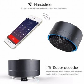 A10 Wireless Bluetooth Speaker Small Steel Gun Subwoofer Portable Mini Gift Card  U Disk TF Outdoor