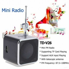 Mini Portable Stereo Audio Speaker Music Player FM Radio TF Card U Disk Support
