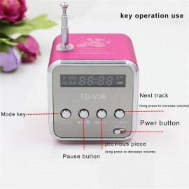 Mini Portable Stereo Audio Speaker Music Player FM Radio TF Card U Disk Support
