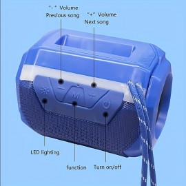 Wireless Small Speaker Subwoofer (battery Life About Five Hours Power 5W Wireless Version 5.0) Mini Home Outdoor Pluggable Card Long Duration
