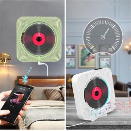 New Upgrade Bluetooth CD Player with Dust Protection and LED Screen 3.5 mm AUX Socket with Remote Control Home Audio FM Radio USB MP3 Music Player
