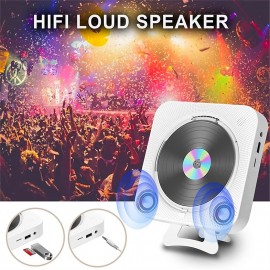 New Upgrade Bluetooth CD Player with Dust Protection and LED Screen 3.5 mm AUX Socket with Remote Control Home Audio FM Radio USB MP3 Music Player
