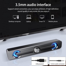 Wireless Bluetooth Soundbar Hi-Fi Stereo Speaker Upgraded Version Of High Sound Quality For SmartPhone/Tablet/Computer TVHome Theater TV Strong Bass Sound Bar
