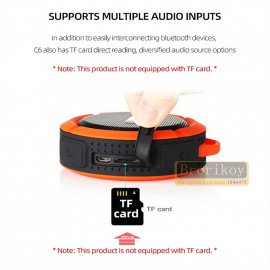 Mini Portable Speaker c6 Waterproof Outdoor Shower Speaker stereo speakers
