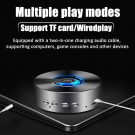Mini Wireless Bluetooth Speaker Portable Heavy Bass Sound Box Outdoor Subwoofer TF MP3 Player With RGB Lights Support Handsfree

