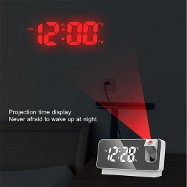 Smart Alarm Clock S282-A1 for Led Digitale Projectie Wekker Tafel Elektronische Wekker Met Projectie  Tijd Projector Slaapkamer Nachtkastmodus

