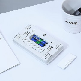 LCD Multi-function Weather Temperature And Humidity Electronic Clock Wall-mounted Household Large-screen Digital Calendar Shipment Without Battery
