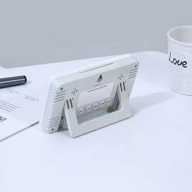 LCD Multi-function Weather Temperature And Humidity Electronic Clock Wall-mounted Household Large-screen Digital Calendar Shipment Without Battery
