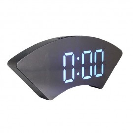 Creative Alarm Clock Fan-shaped Alarm Clock Snooze Alarm Clock Bedside Student Alarm Clock Modern Simple Multi-function Alarm Clock USB Charging Cable No Battery
