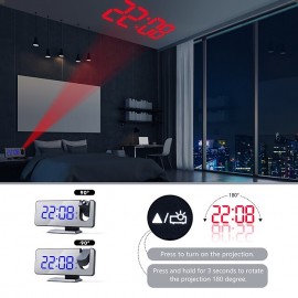 New Dual Alarm Clock Projection Electronic Clock LED Mirror Mirrors Large Screen Alarm Clock
